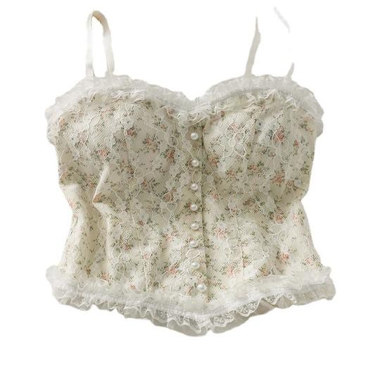 2022新款蕾丝吊带小背心免穿文胸内外穿美背裹胸带胸垫百撘少女打底内衣女 商品图4