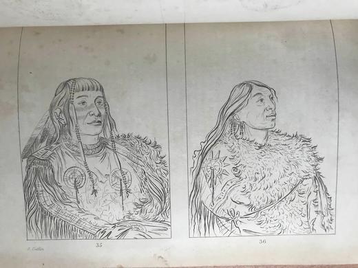 1844年 北美印第安人的礼仪、风俗和状况（全2卷） 数百幅版画插图 全真皮精装16开 商品图12