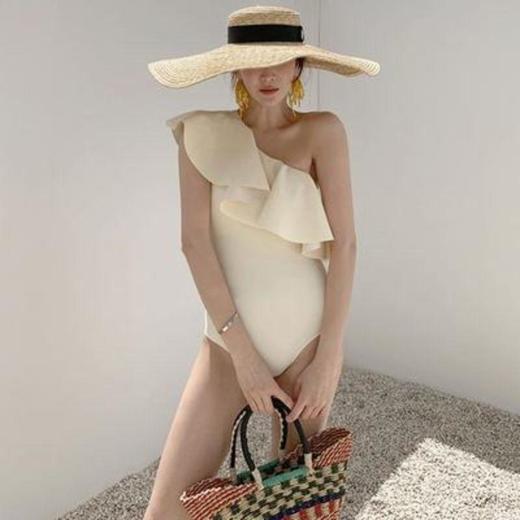 【荷花边连体泳衣】黛唯梵比基尼连体泳衣女性感韩国ins风荷叶边露背网红lest泳装 商品图4