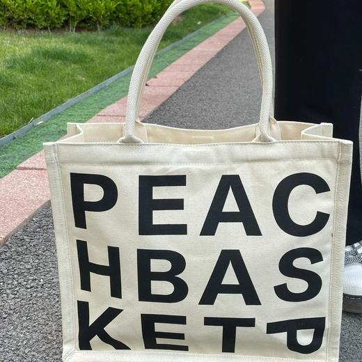 2022新款质感托特包字母小众大容量帆布包大学生上课单肩包 商品图6