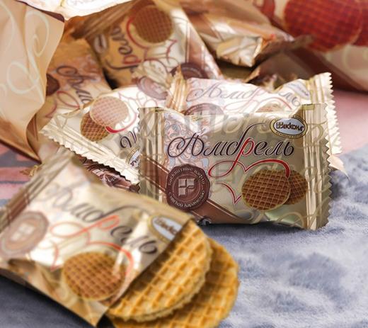 【进口】阿孔特办公室网红饼干俄罗斯零食焦糖拉丝夹心饼干500g 商品图3
