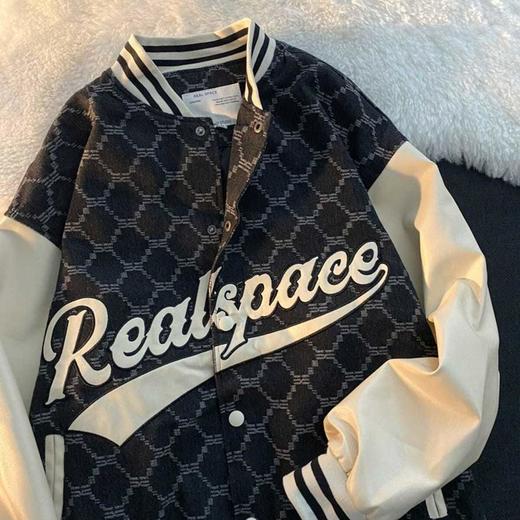 2021新款宽松美式复古格子早秋盐系夹克女外套男棒球服薄款ins潮 商品图1