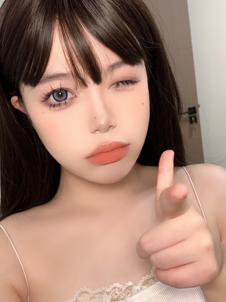 Jolababy年抛隐形眼镜 蓝芙尼14.5mm 一副/2片-VVCON美瞳商城14