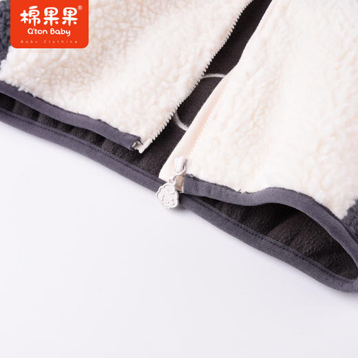 商场同款棉果果秋季新款小熊猫男女童可爱萌萌哒连帽大颗粒羊羔绒外套M312100422494 商品图4
