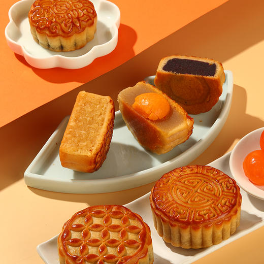 【良品铺子月饼礼盒】 广式月饼 健康经典月520g 商品图3