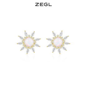 ZEGL设计师幻野系列星芒耳钉女夏季2022年新款潮耳环925银针耳饰