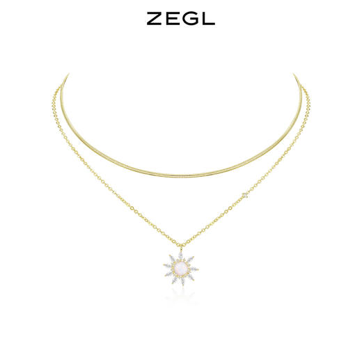 ZEGL设计师幻野系列双层叠戴星星项链女高级设计感小众夏季锁骨链 商品图0