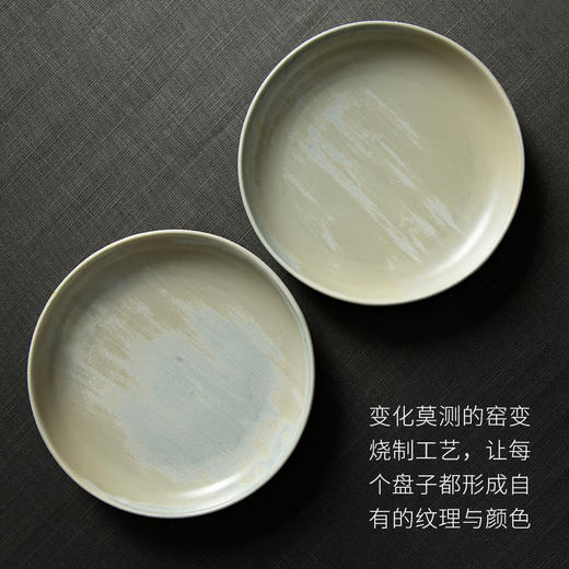 DXC北欧风陶瓷浅盘子圆形精致创意个性家用 不规则陶瓷餐具菜碟子 商品图4