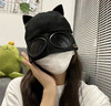 【ins爆款】韩版可爱猫耳朵棒球帽子男女嘻哈防晒遮阳帽 飞行员眼镜太阳帽 商品缩略图3