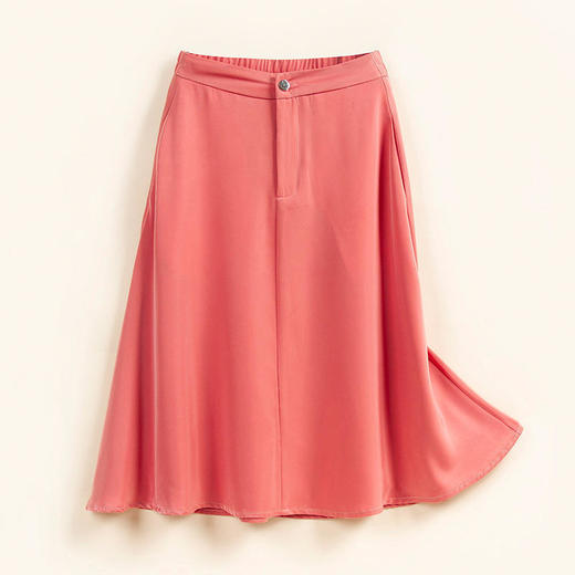 ZSQF8811新款潮流时尚气质高腰垂坠丝滑半身裙 商品图2