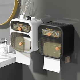 新款纸巾盒厕所卫生纸置物架防水免打孔纸巾架高档壁挂式卷纸盒