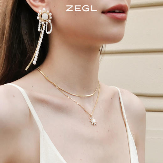 ZEGL设计师幻野系列双层叠戴星星项链女高级设计感小众夏季锁骨链 商品图5