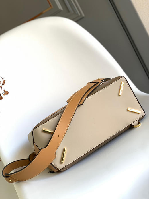 Puzzle Bag（中号29CM）-棕黄拼褐色米白 商品图5