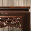 清代 红木透雕灵芝纹牙板大画桌 商品缩略图1