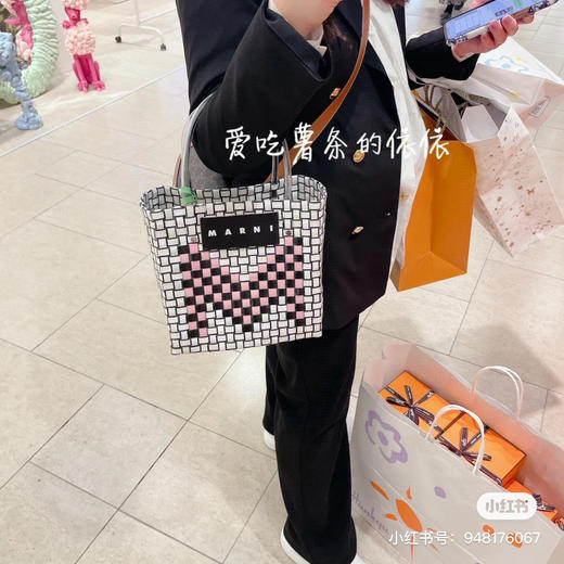 黑色Mari 手工编织菜篮 商品图1