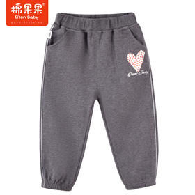 商场同款棉果果秋季新款女童全棉大毛圈运动休闲百搭针织长裤耐穿M322200222476