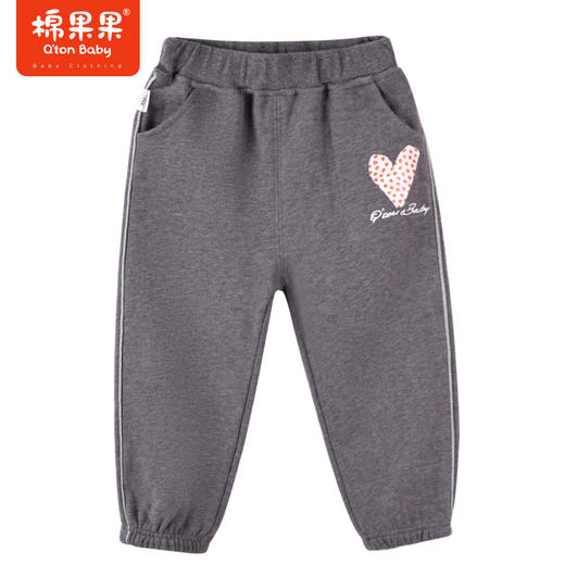 商场同款棉果果秋季新款女童全棉大毛圈运动休闲百搭针织长裤耐穿M322200222476 商品图0
