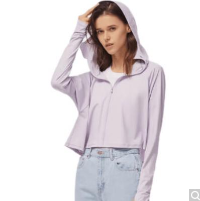 蕉下 防晒衣女短外套女装春夏防晒衫长袖 披肩冰丝防晒服经典款 雾霾紫 均码 商品图0