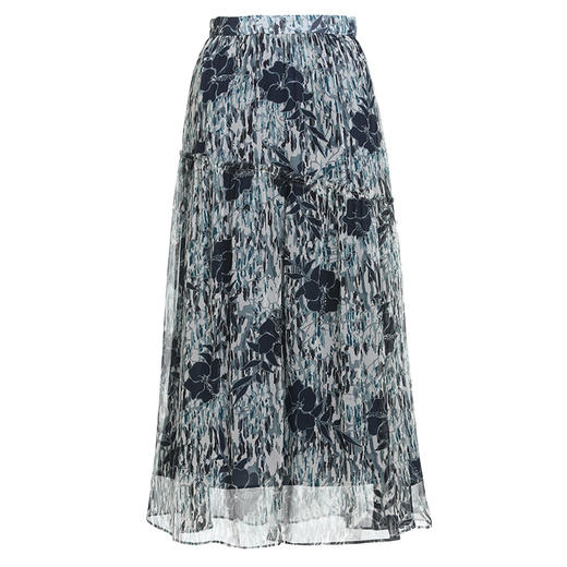 乔万尼真丝半身裙夏季新款女艺术感半裙高级感伞裙DF2D422 商品图4