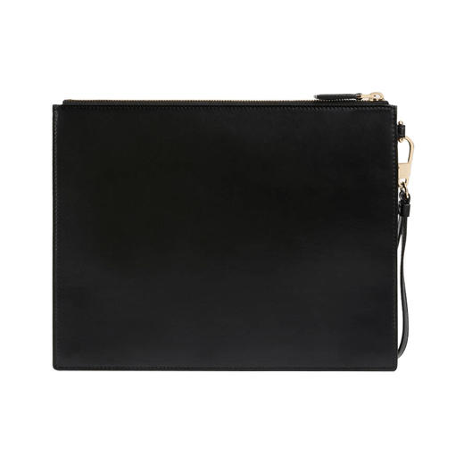 GUCCI 古驰 男士皮革金属字母徽标手拿包 黑色 547613 0YA0G 1000 商品图2