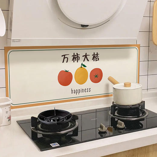 厨房防油贴纸防火耐高温防水防潮自粘加厚灶台侧吸油烟机防污墙纸 商品图2