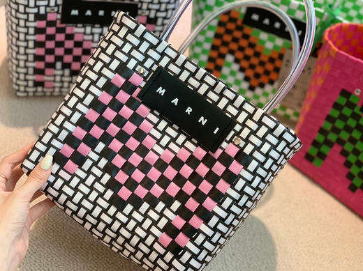 黑色Mari 手工编织菜篮 商品图8