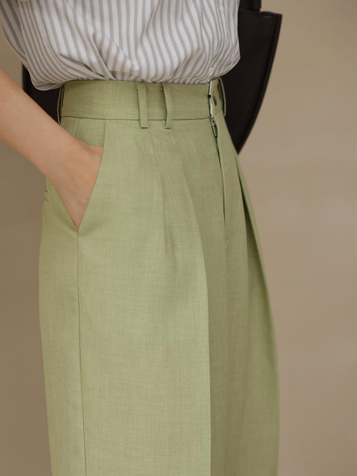 【周四精选福利】HeyDress麻感休闲裤女夏季薄款高腰显瘦九分裤宽松垂感直筒裤子 商品图4