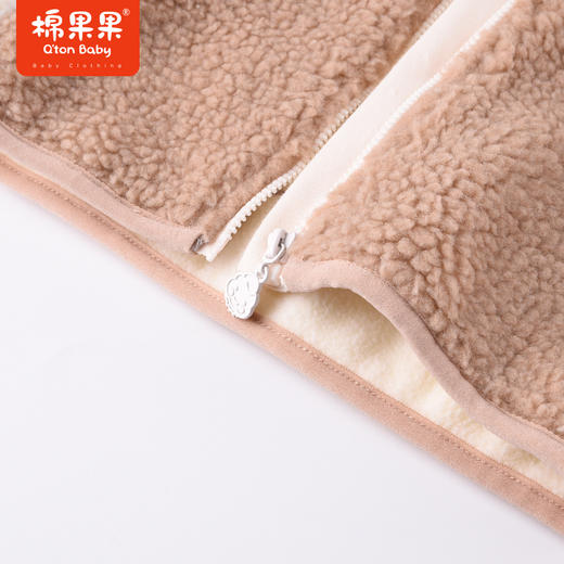 商场同款棉果果秋季新款男女童可爱软糯连帽大颗粒羊羔绒外套M322100422461 商品图1