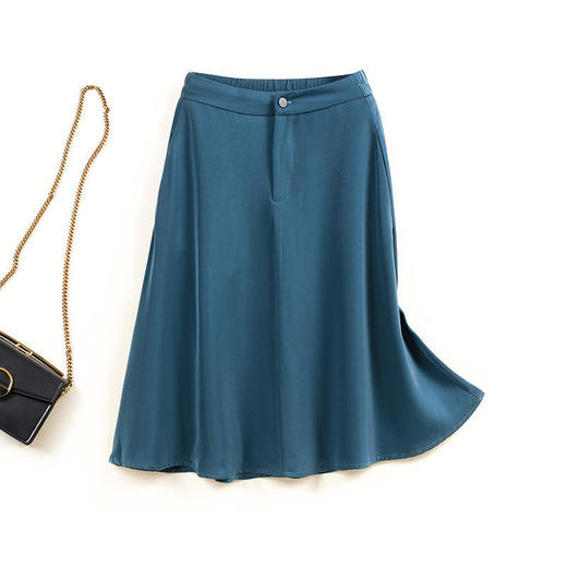 ZSQF8811新款潮流时尚气质高腰垂坠丝滑半身裙 商品图3