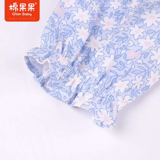 商场同款棉果果秋季新款女童小碎花满印小清新娃娃衫假两件连体衣M322722422457 商品图1