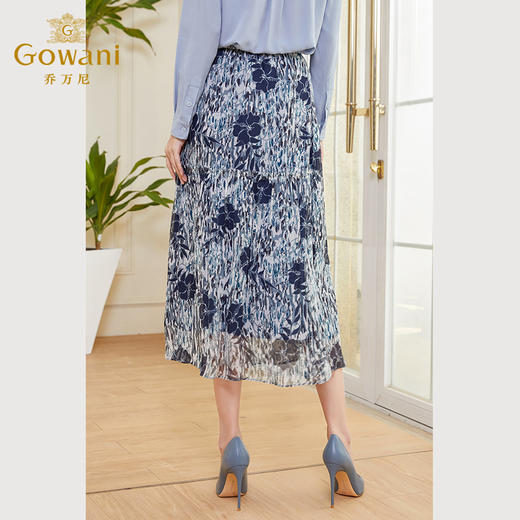 乔万尼真丝半身裙夏季新款女艺术感半裙高级感伞裙DF2D422 商品图3