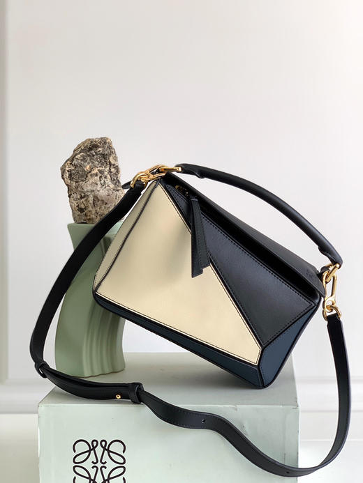 Puzzle small（小号24cm）-黑色拼米色 商品图0