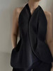 Viktoria Chan | SS22067 Chase halterneck stiff top [挂脖无袖上衣 黑 ] 商品缩略图0