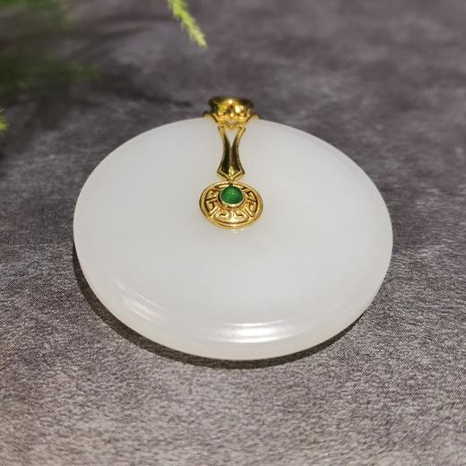 【御珠宫坊】金镶羊脂白玉平安扣 商品图7
