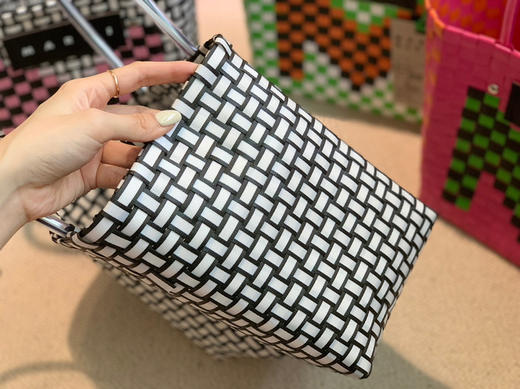 黑色Mari 手工编织菜篮 商品图4