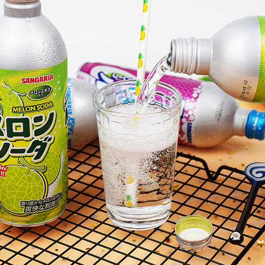 日本进口sangaria 三佳利哈密瓜味碳酸饮料  500g（008824） 商品图2
