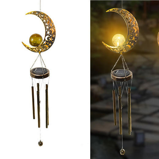 太阳能风铃户外防水房间花园阳台装饰仙气森系小众吊灯挂件 商品图7