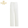 乔万尼女裤子夏薄款白色新款显瘦宽松小个子直筒裤DF2F428 商品缩略图4