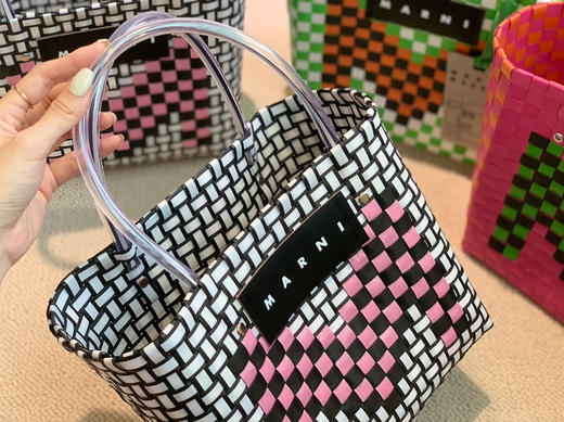 黑色Mari 手工编织菜篮 商品图3