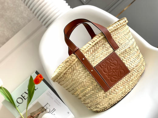 Loe*we🔥草编菜篮子中号-棕色 商品图0