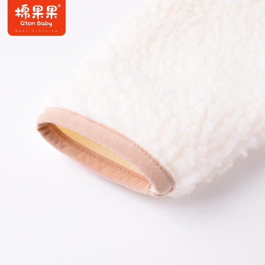 商场同款棉果果秋季新款男女童可爱软糯连帽大颗粒羊羔绒外套M322100422461 商品图3