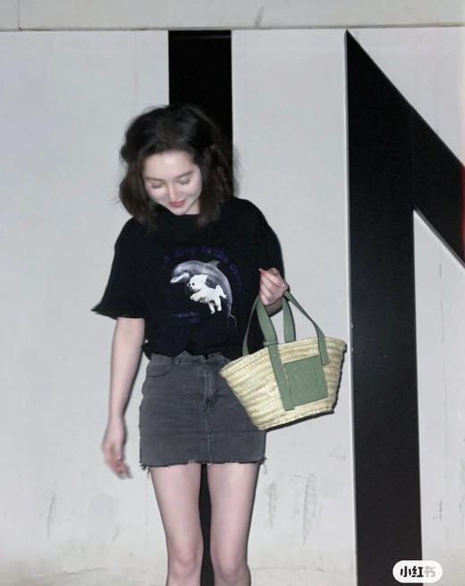 Loe*we🔥草编菜篮子小号-绿色 商品图10