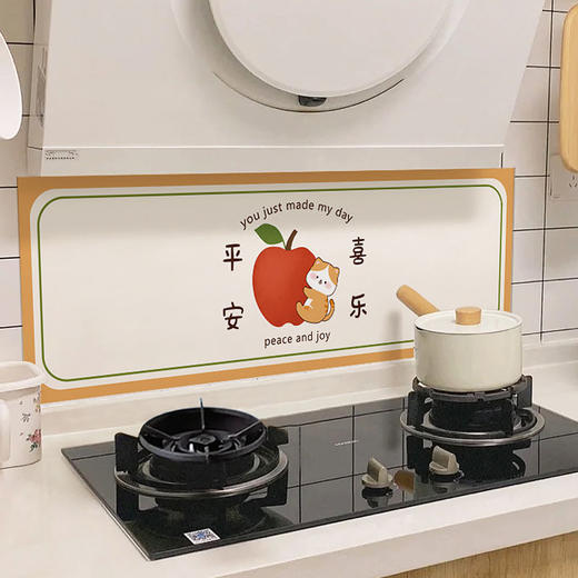 厨房防油贴纸防火耐高温防水防潮自粘加厚灶台侧吸油烟机防污墙纸 商品图3
