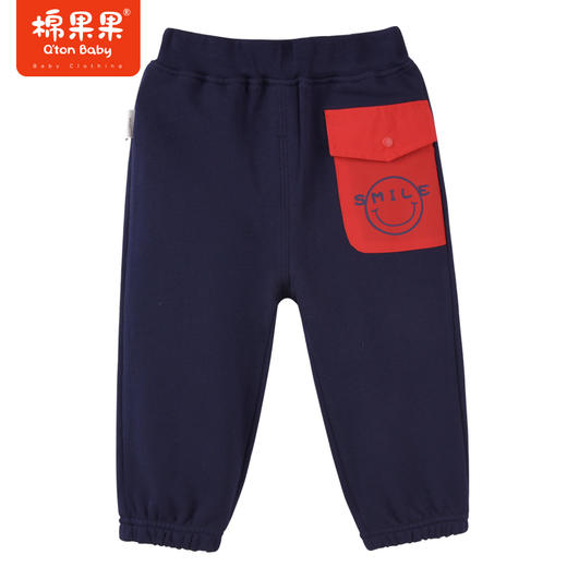 商场同款棉果果秋季新款男童撞色全棉时尚休闲针织长裤M312200222506 商品图0