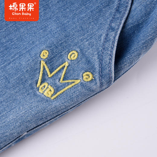 商场同款棉果果秋季新款女童百搭休闲水洗好穿弹力牛仔长裤M322200222449 商品图1