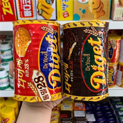 韩国进口零食品 好丽友全麦饼干 原味194g 巧克力味225g 大麦饼干 商品图1