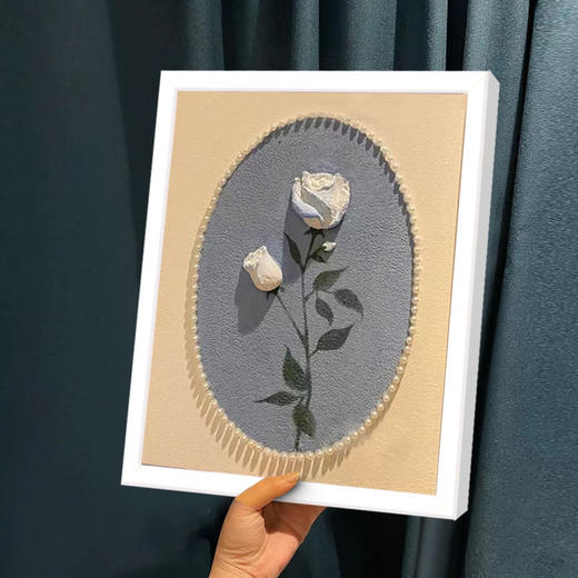 3D立体肌理画郁金香珍珠填充丙烯石英砂数字油画diy手工油彩挂画 商品图7