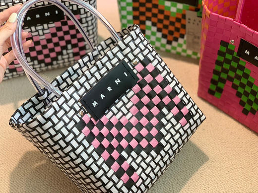 黑色Mari 手工编织菜篮 商品图2