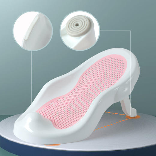 宝宝澡盆浴架婴儿洗澡网浴网新生儿冲凉架沐浴床浴盆网兜洗澡垫 商品图2