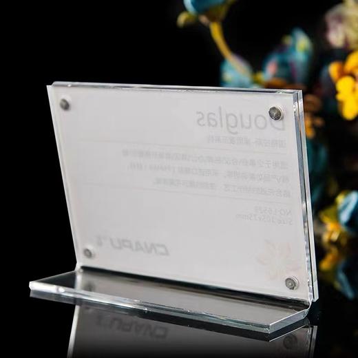 L型150×100mm横版强磁台签桌面展示牌亚克力高清桌牌台牌台卡价目牌席卡斜面广告牌立牌 商品图2